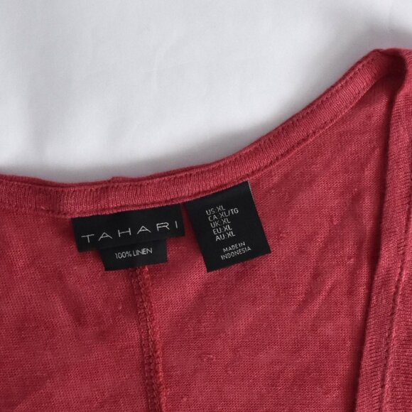 TAHARI Open-Front Cardigan – XL – Coral - Picture 5 of 6